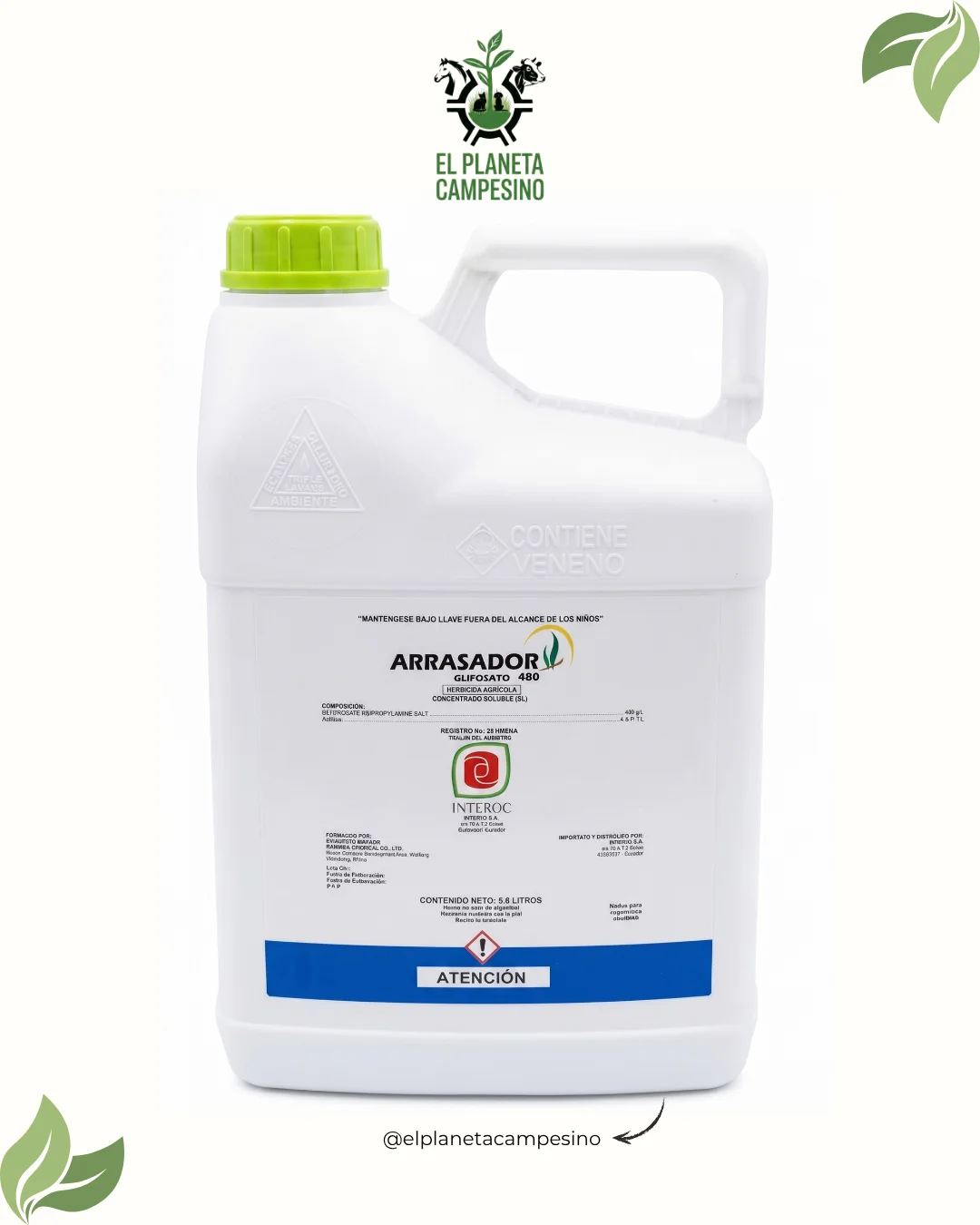 Arrasador Glifosato 480 (5.6 Litros)