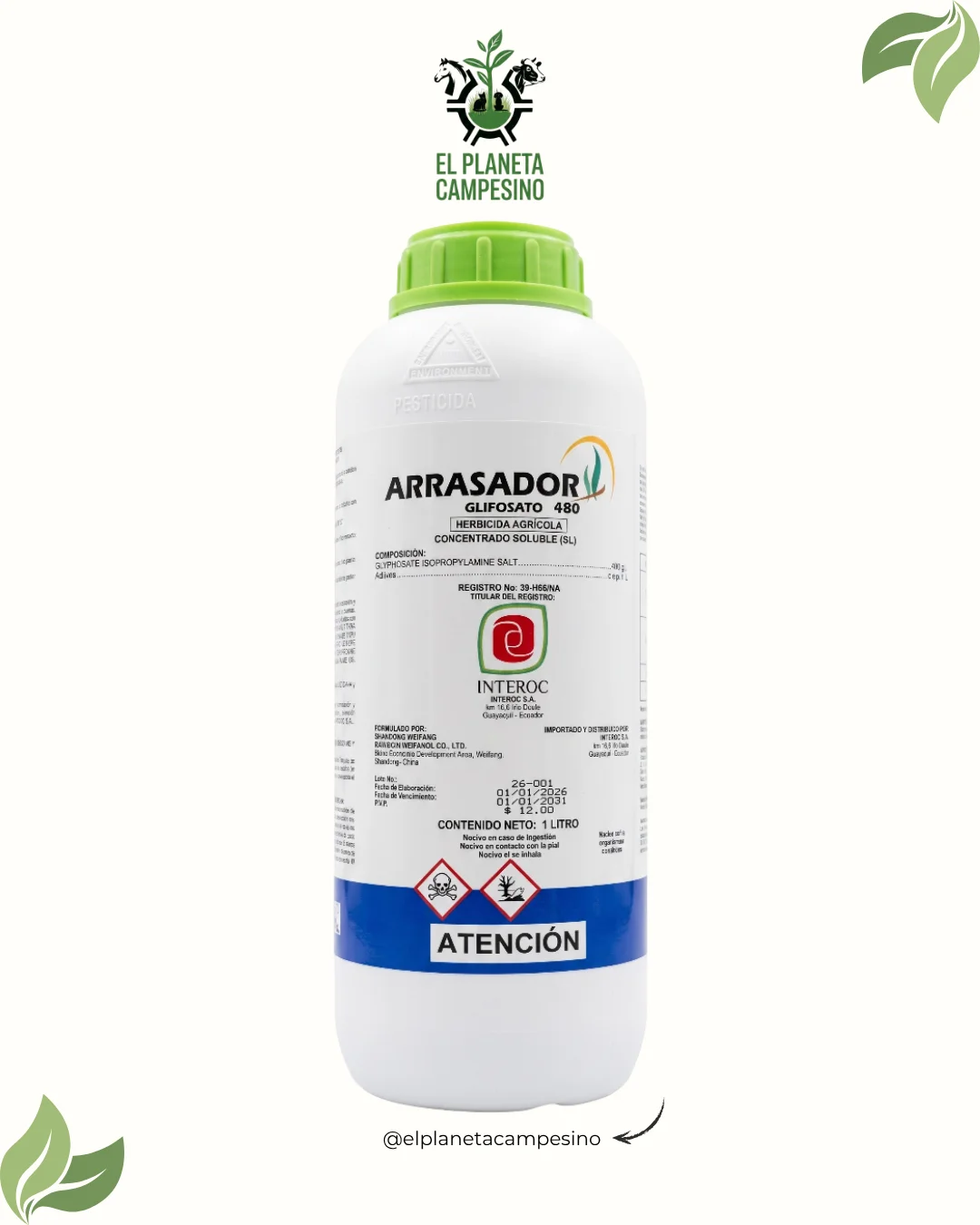 ARRASADOR GLIFOSATO 480 (1 Litro)